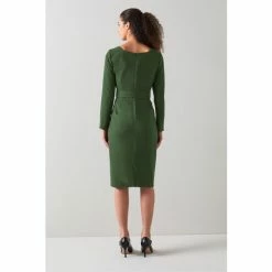 LK Bennett Green Carrington Recycled Polyester Blend Square Neck Dress 2 LK Bennett Green Carrington Recycled Polyester Blend Square Neck Dress -LK Bennett Shop unnamed file 997