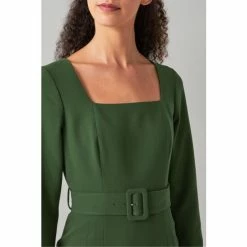 LK Bennett Green Carrington Recycled Polyester Blend Square Neck Dress 3 LK Bennett Green Carrington Recycled Polyester Blend Square Neck Dress -LK Bennett Shop unnamed file 998